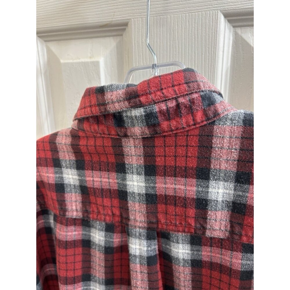 Vintage LL Bean Button Down Pocket Flannel Shirt Mens XL Plaid Purple OMT30 - Picture 9 of 9